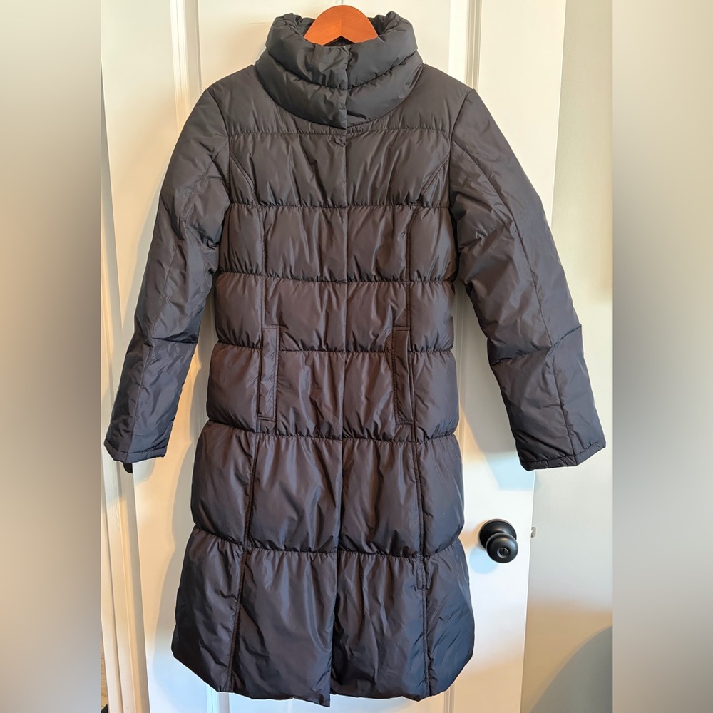 Halogen Black Long Puffer Jacket Like New